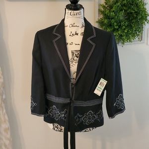 JM Collection Linen Jacket NWT Sz 8P